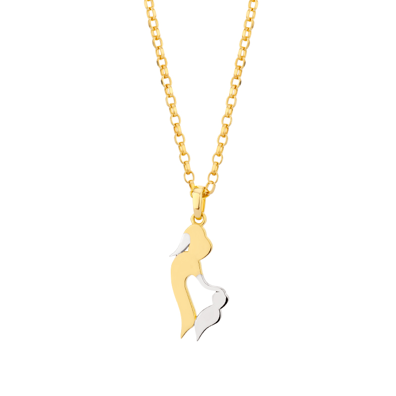 Zawieszka złota matka z dzieckiem Zawieszka złota matka z dzieckiem