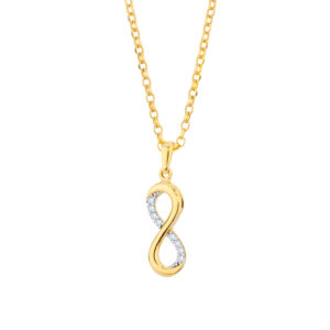 Zawieszka złota nieskończoność z cyrkoniami