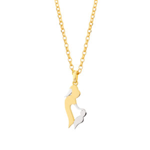 Zawieszka złota postać mama z dzieckiem