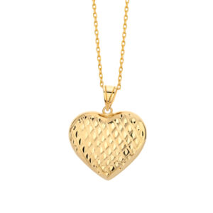 Zawieszka złota serce diamentowane