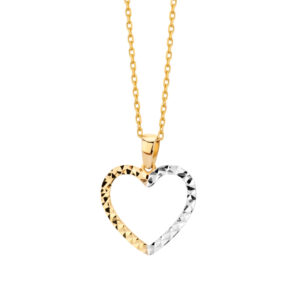 Zawieszka złota serce diamentowane