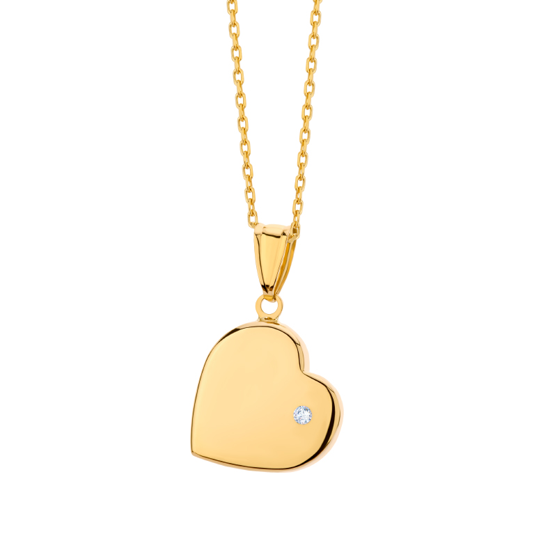 Zawieszka złota serce z cyrkonią Zawieszka złota serce z cyrkonią