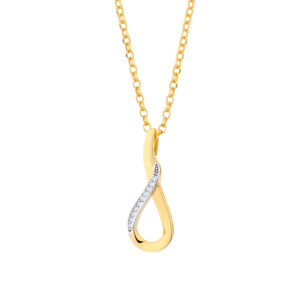 Zawieszka złota z cyrkoniami