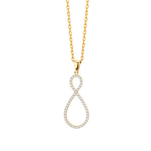 Zawieszka złota z cyrkoniami