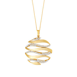 Zawieszka złota z cyrkoniami