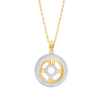 Zawieszka złota z cyrkoniami