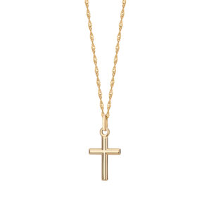 Złoty krzyżyk gładki