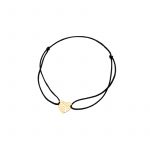 Bransoletka pozłacana czarny sznurek