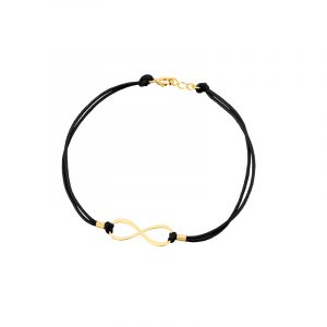 Bransoletka pozłacana na sznurku