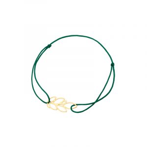 Bransoletka pozłacana na sznurku