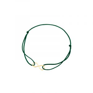 Bransoletka pozłacana na sznurku