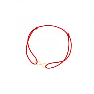 Bransoletka pozłacana na sznurku
