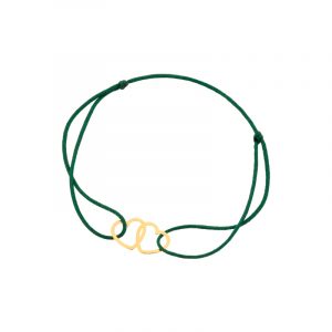 Bransoletka pozłacana na sznurku