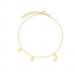 Bransoletka pozłacana z gwiazdami