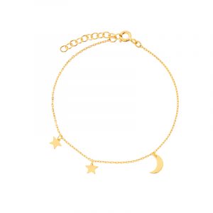 Bransoletka pozłacana z gwiazdami