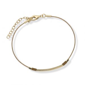 Bransoletka pozłacana z hematytami