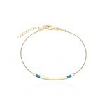 Bransoletka pozłacana z hematytami