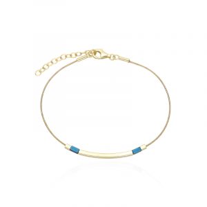 Bransoletka pozłacana z hematytami