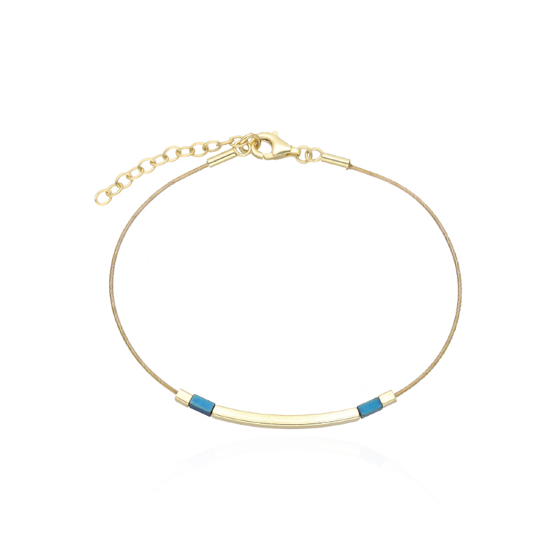 Bransoletka pozłacana z hematytami Bransoletka pozłacana z hematytami