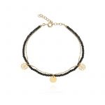 Bransoletka pozłacana z kamieniami