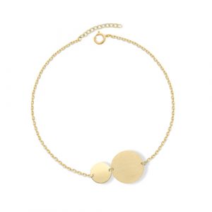 Bransoletka pozłacana z kołami