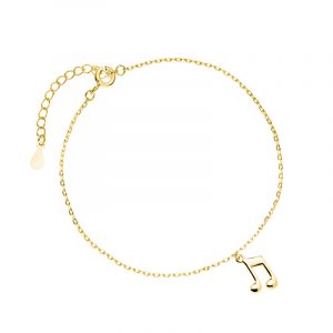 Bransoletka pozłacana z nutą