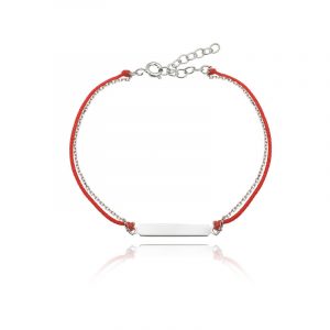 Bransoletka srebrna blaszka