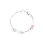 Bransoletka srebrna blaszką