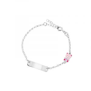 Bransoletka srebrna blaszką