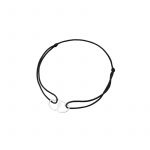 Bransoletka srebrna czarny sznurek