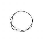 Bransoletka srebrna czarny sznurek