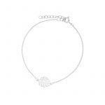 Bransoletka srebrna liść Monstery