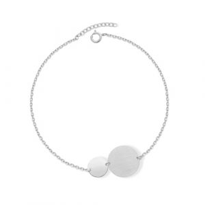 Bransoletka srebrna okrągłe blaszki