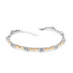 Bransoletka srebrna pokryta złotem pr. 375