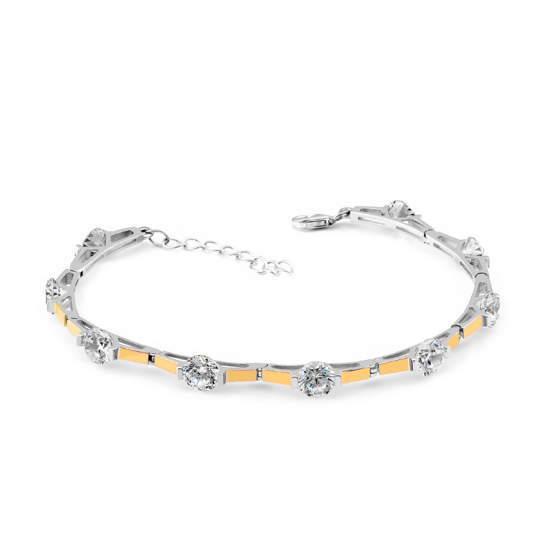 Bransoletka srebrna pokryta złotem pr. 375 Bransoletka srebrna pokryta złotem pr. 375