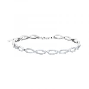 Bransoletka srebrna z cyrkoniami