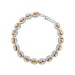 Bransoletka srebrna z cyrkoniami