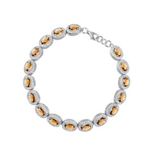 Bransoletka srebrna z cyrkoniami