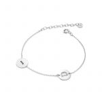 Bransoletka srebrna z kółkami