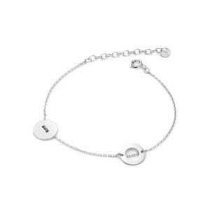 Bransoletka srebrna z kółkami