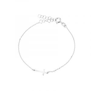 Bransoletka srebrna z krzyżykiem