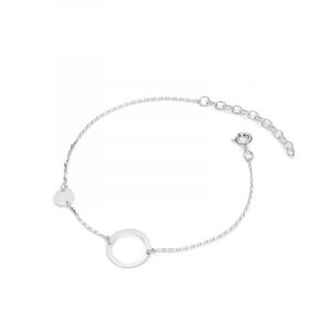 Bransoletka srebrna z motywem koła