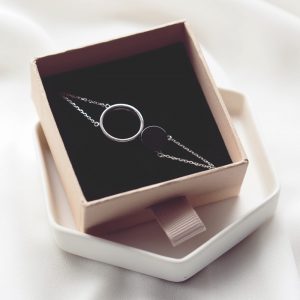 Bransoletka srebrna z onyksem