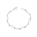 Bransoletka srebrna z satynowanymi łezkami