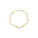 Bransoletka z białego i żółtego złota