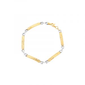 Bransoletka z białego i żółtego złota