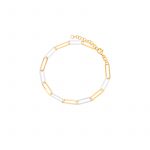 Bransoletka z białego i żółtego złota