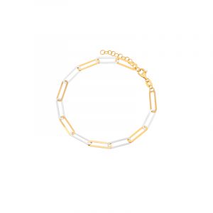 Bransoletka z białego i żółtego złota