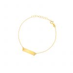 Bransoletka złota z blaszką