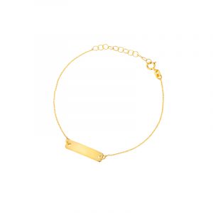 Bransoletka złota z blaszką